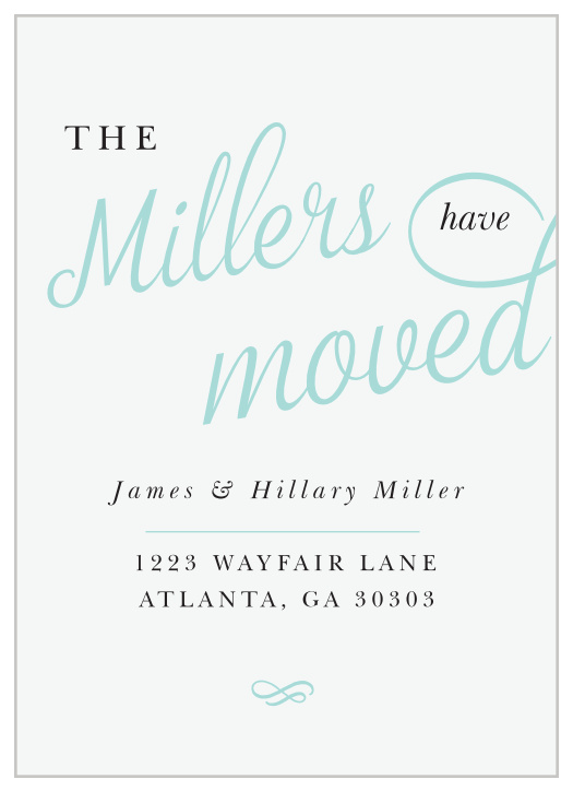 Broadcast your big move to your family and friends with our Scripted Text Moving Announcements. 