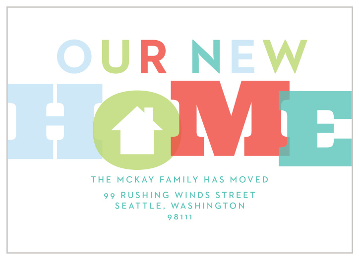 The modern look of our Cozy Home Moving Announcements is perfect for informing your friends and family of your recent move.