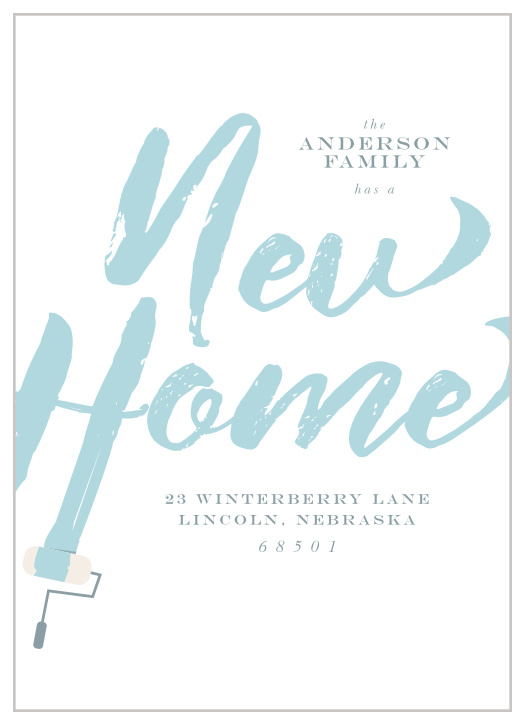 Broadcast your big move to your family and friends with our Paint Roller Moving Announcements. 