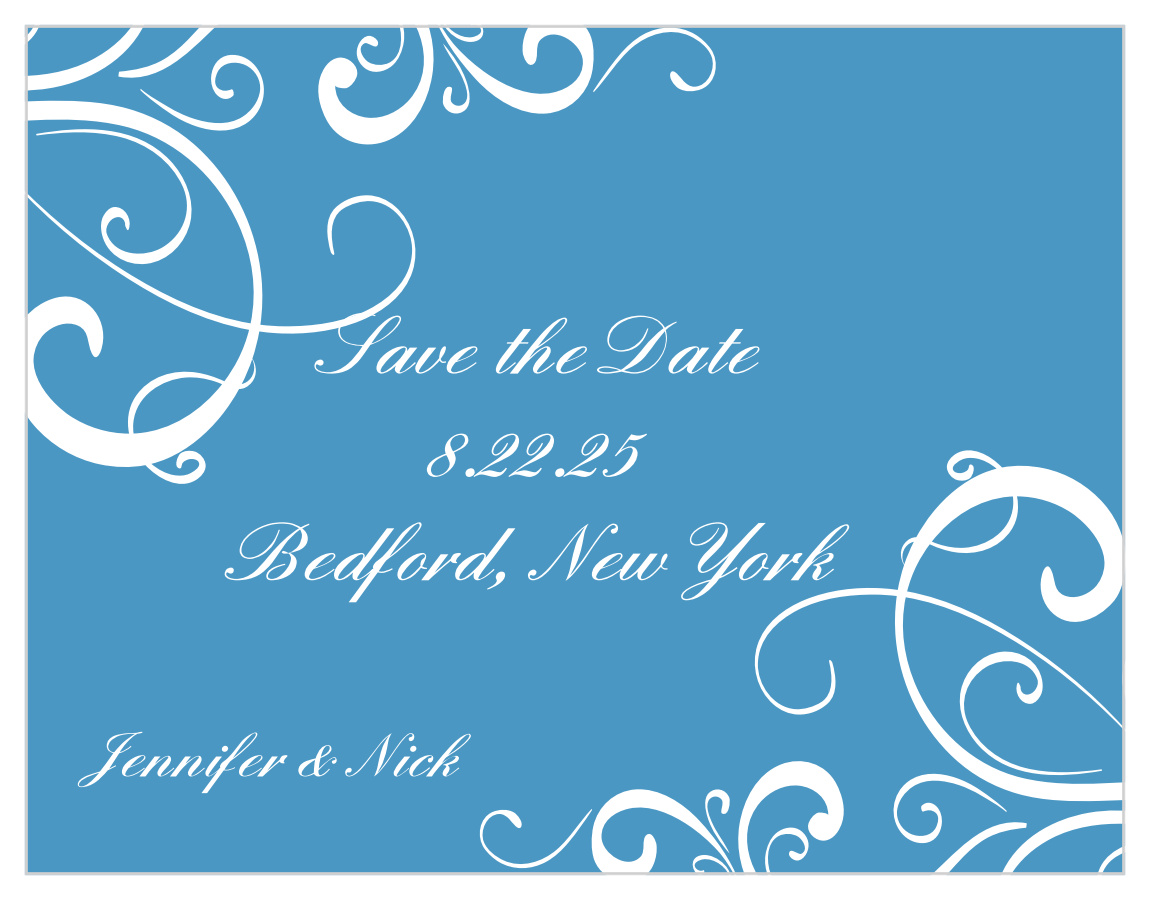 Simple Swirls Save the Date Magnets