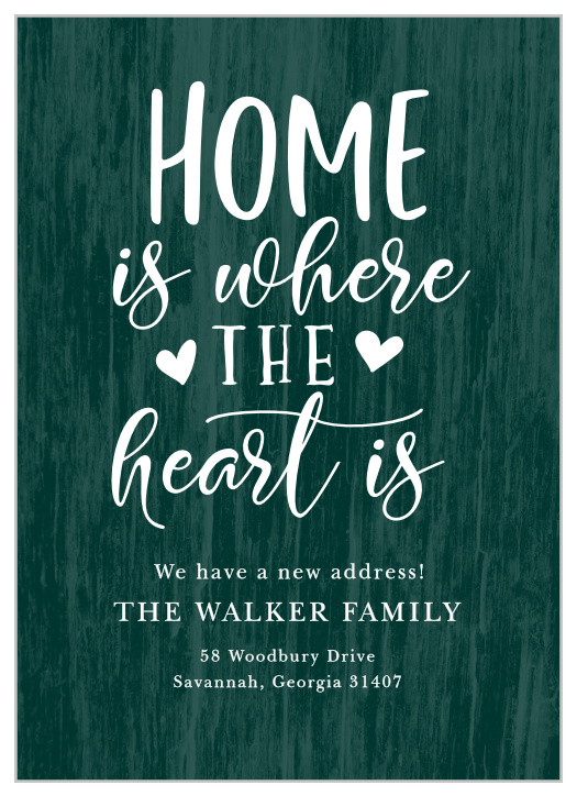 Our Where The Heart Is Moving Announcements are the perfect blend of modern design and rustic illustration.