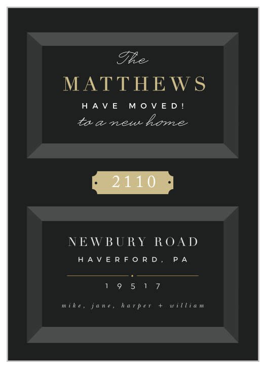 Announce you've moved with our colorful Nameplate Door Moving Announcements! 