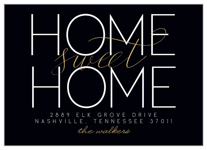 Our Sweet New Home Moving Announcements find their beauty in modern simplicity.