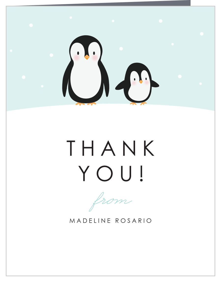 Baby Penguin Baby Shower Thank You Cards