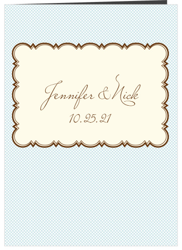 Our Scalloped Frame wedding program is a perfect match to the rest of the Scalloped Frame wedding suite.