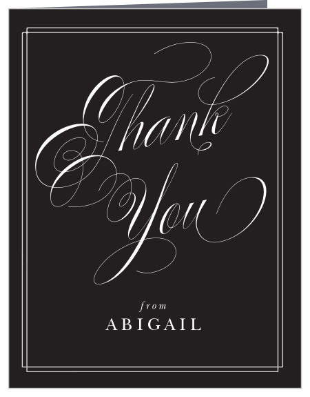 Show appreciation to your friends and family with our Elegant Calligraphy Retirement Thank You Cards.