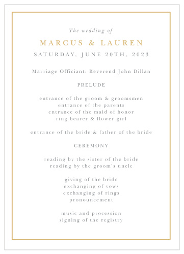 NEW 2023 Wedding Programs | Completely Customizable