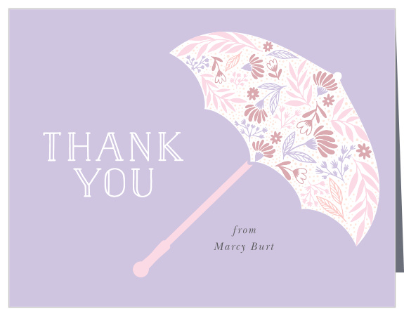 Show your loved ones you appreciate them celebrating your bundle of joy with our Botanical Umbrella Baby Shower Thank You Cards. 