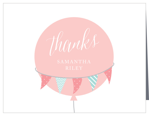 Show your appreciation for the support of your friends and family with our Balloon Parade Baby Shower Thank You Cards.