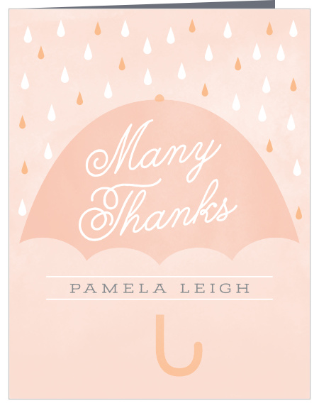 Thank your guests for showering you with so much love with our Big Umbrella Baby Shower Thank You Cards! 