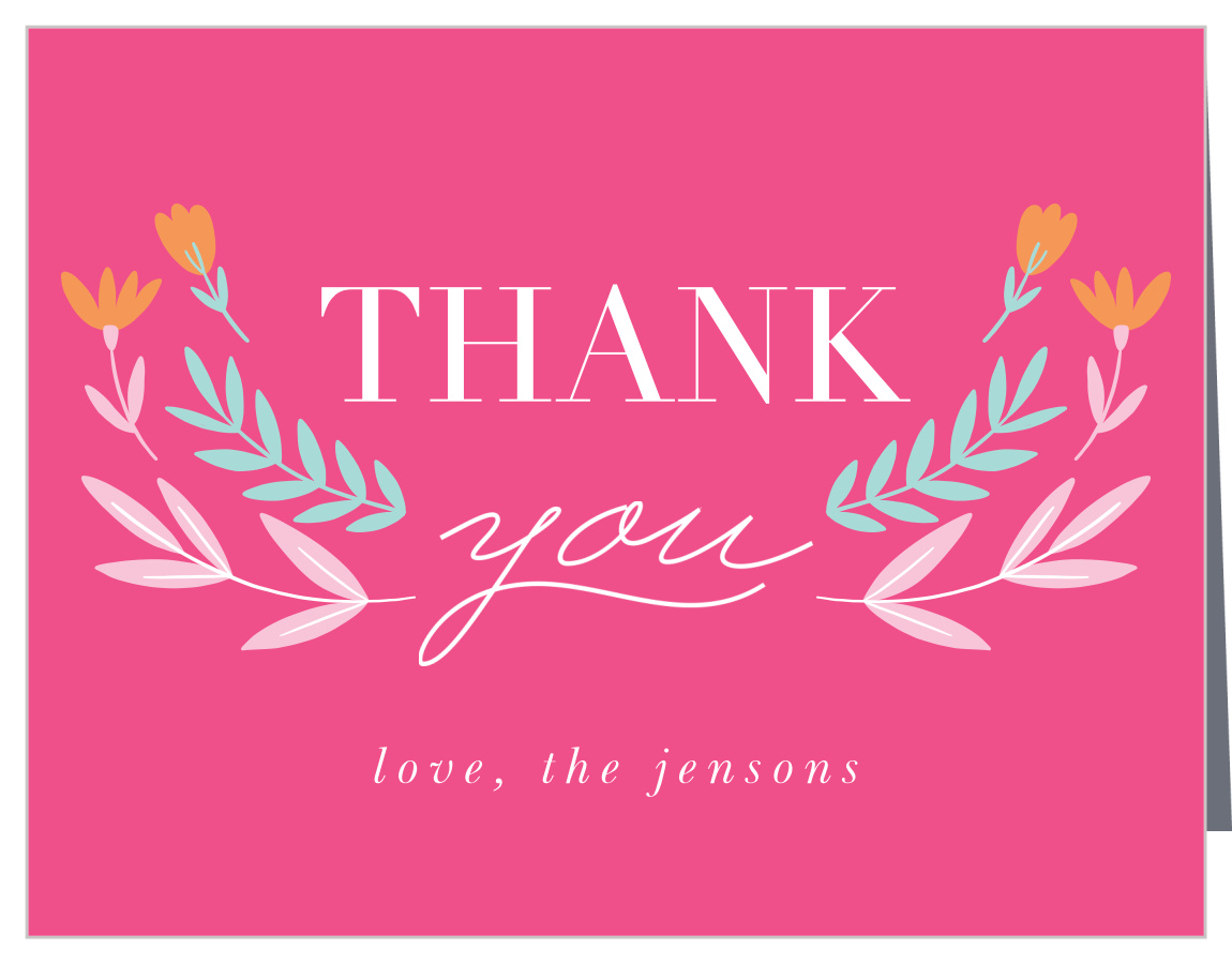 Blooming Flowers Baby Shower Thank You Cards