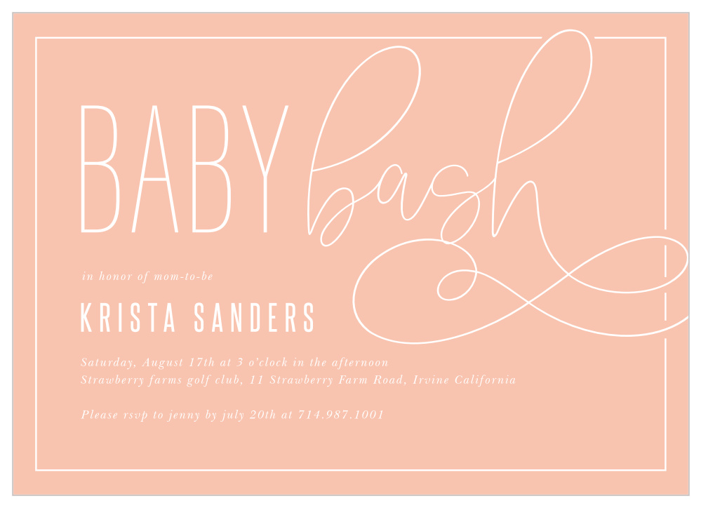 Baby Bash Baby Shower Invitations