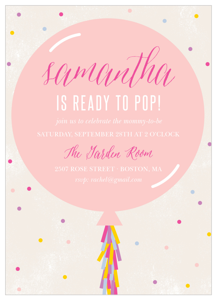 Ready To Pop Baby Shower Invitations