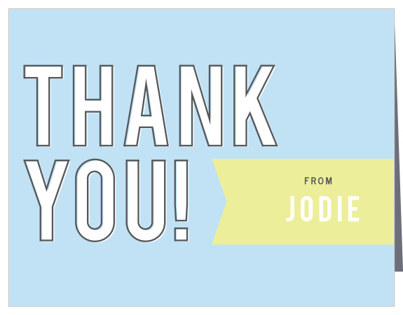 Bottles & Binkies Baby Shower Thank You Cards provide the space you need and the style you love to share your glowing words of appreciation.