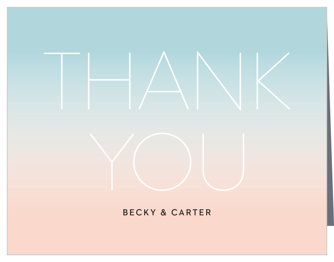 Ombre Sunset Baby Shower Thank You Cards