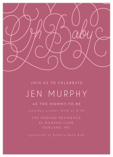 Let your friends and family know about your festivities with our Swirled Embellishments Baby Shower Invitations. 