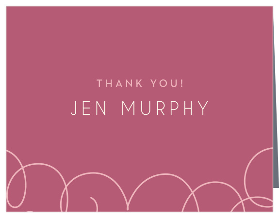 Say thanks to your friends and family who joined in on the fun with our Swirled Embellishments Baby Shower Thank You Cards.