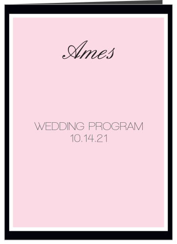 Our Pink Chic wedding program is a perfect match for the rest of the Vintage Chic wedding suite.