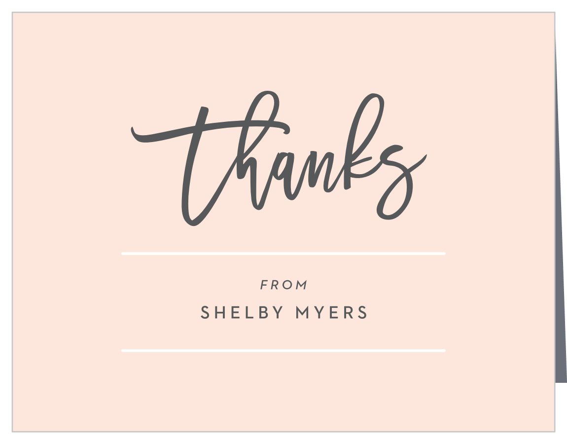 Modern Dividers Baby Shower Thank You Cards