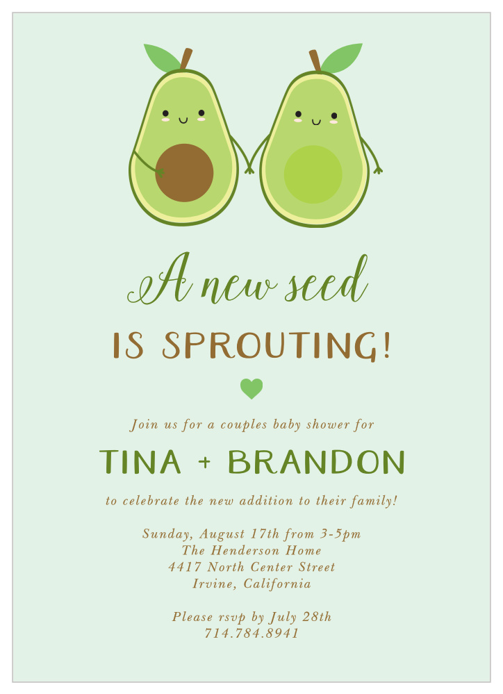 A New Seed Baby Shower Invitations