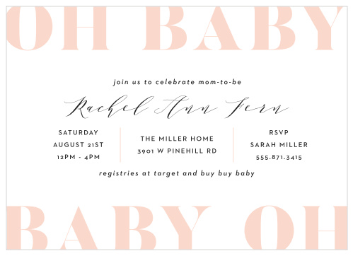 Shout it from the rooftops with our Baby Love Baby Shower Invitations.
