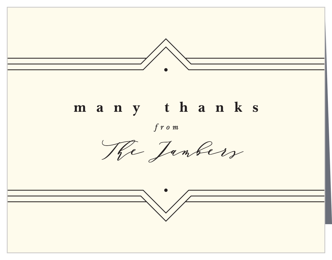 Elegant Deco Baby Shower Thank You Cards
