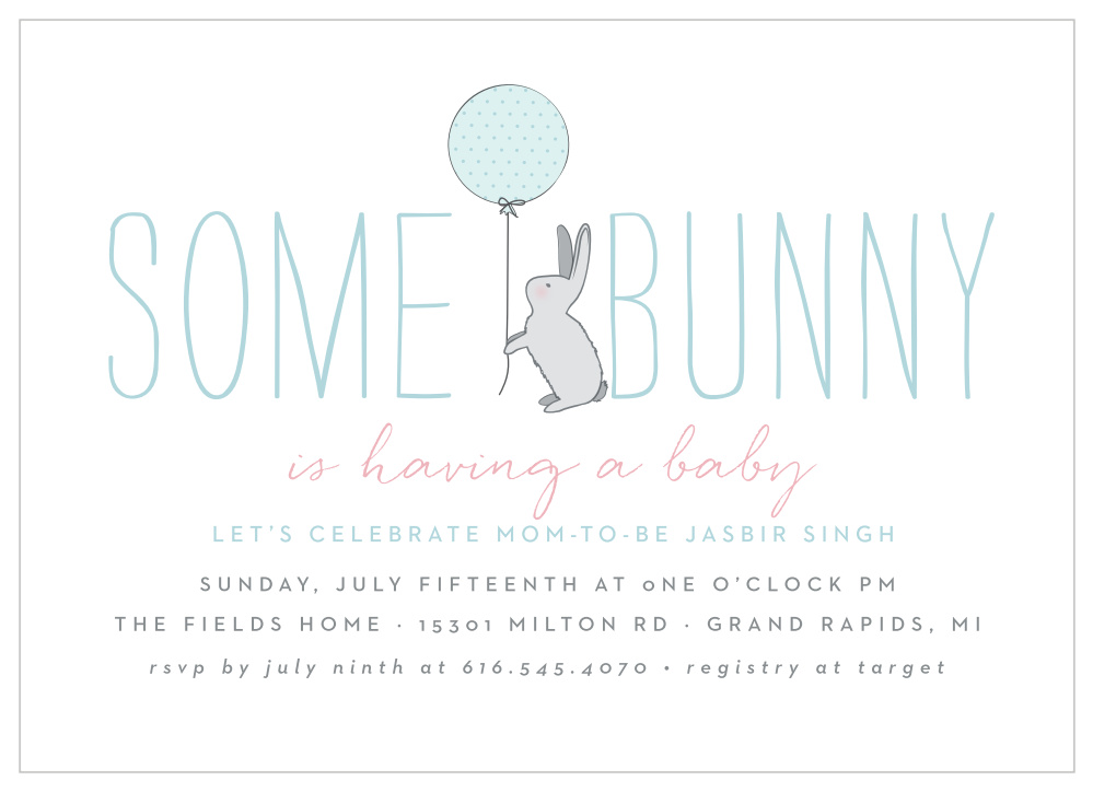 Some Bunny Baby Shower Invitations