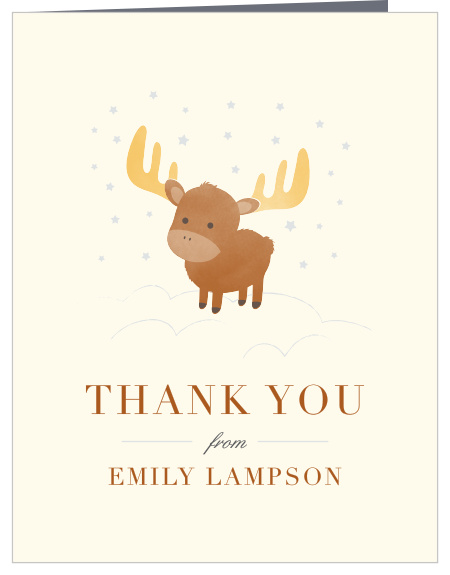 Thank your herd for showering you with love with our Little Moose Baby Shower Thank You Cards.