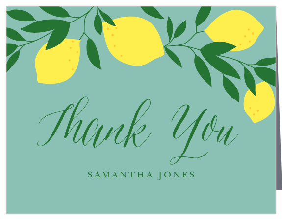 Our Little Lemon Grove Bridal Shower Thank You Cards are the perfect way to thank your family and friends!