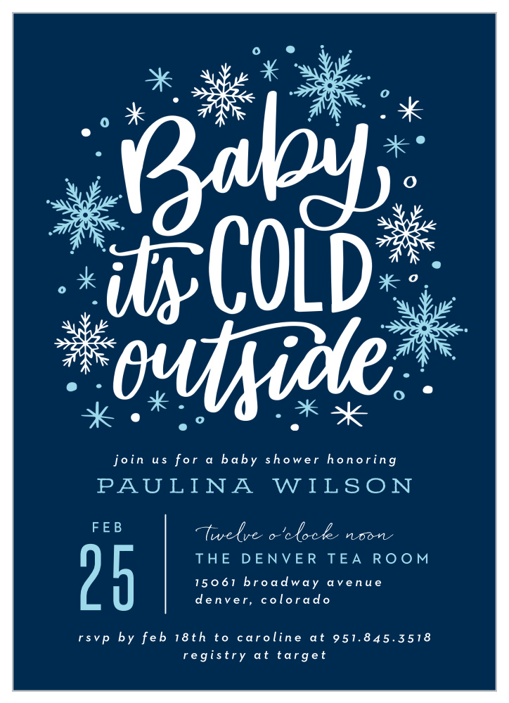 Winter Wonder Baby Shower Invitations
