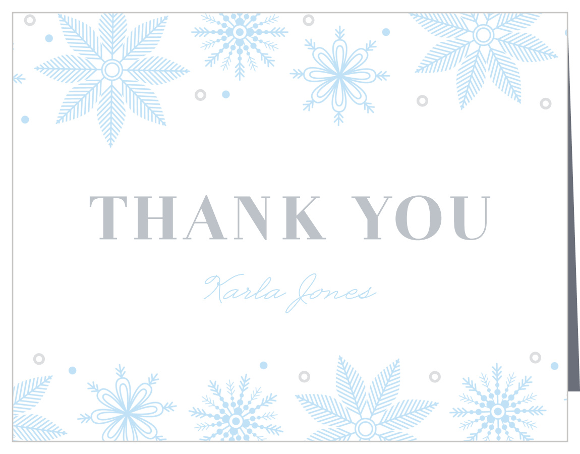 Winter Snowflake Baby Shower Thank You Cards