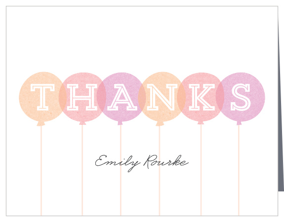 Show your appreciation for the support of your friends and family with our Blissful Balloons Baby Shower Thank You Cards.