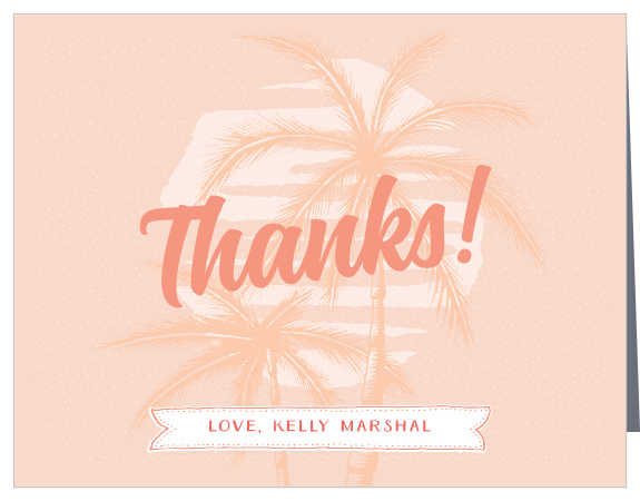 Show your appreciation for the support of your friends and family with our Beachside Girl Baby Shower Thank You Cards.