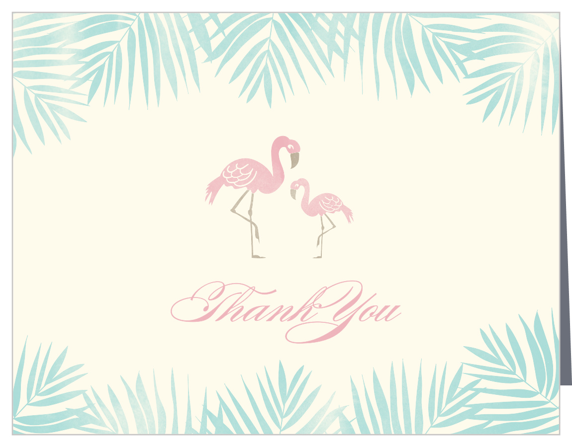 Flamingo Family Baby Shower Thank You Cards