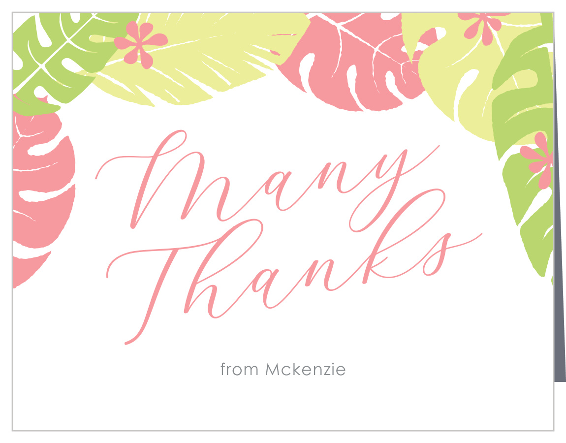 Little Luau Baby Shower Thank You Cards