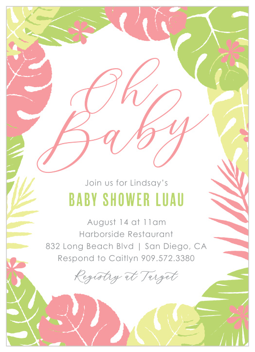 Baby store shower luau