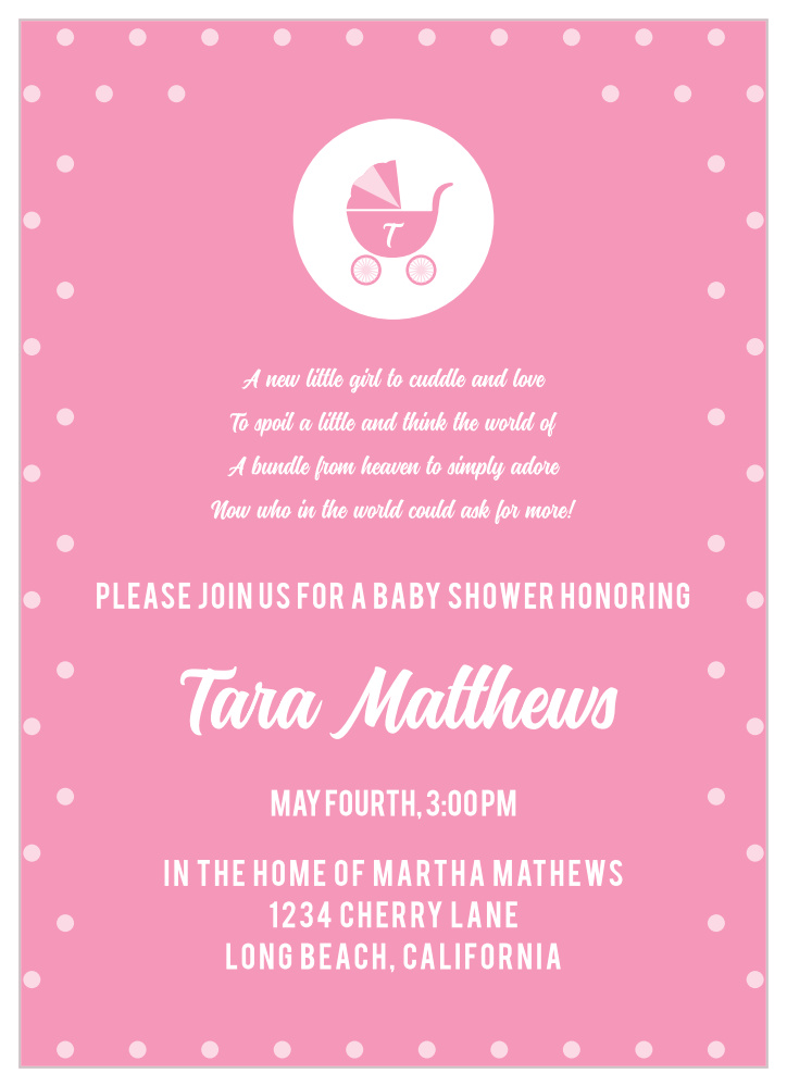 Iconic Carriage Baby Shower Invitations