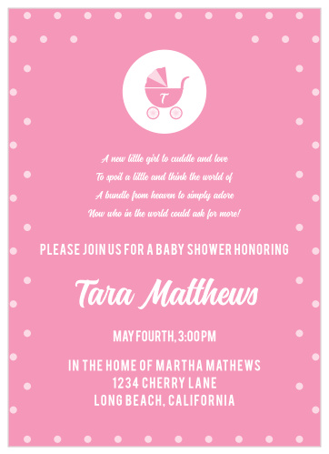 Our Iconic Carriage Baby Shower Invitations are the perfect way to invite guests to your party.