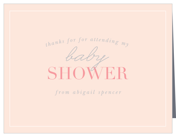 Thank your friends and family for showering you with love with our Girl's Diaper Shower Baby Shower Thank You Cards.