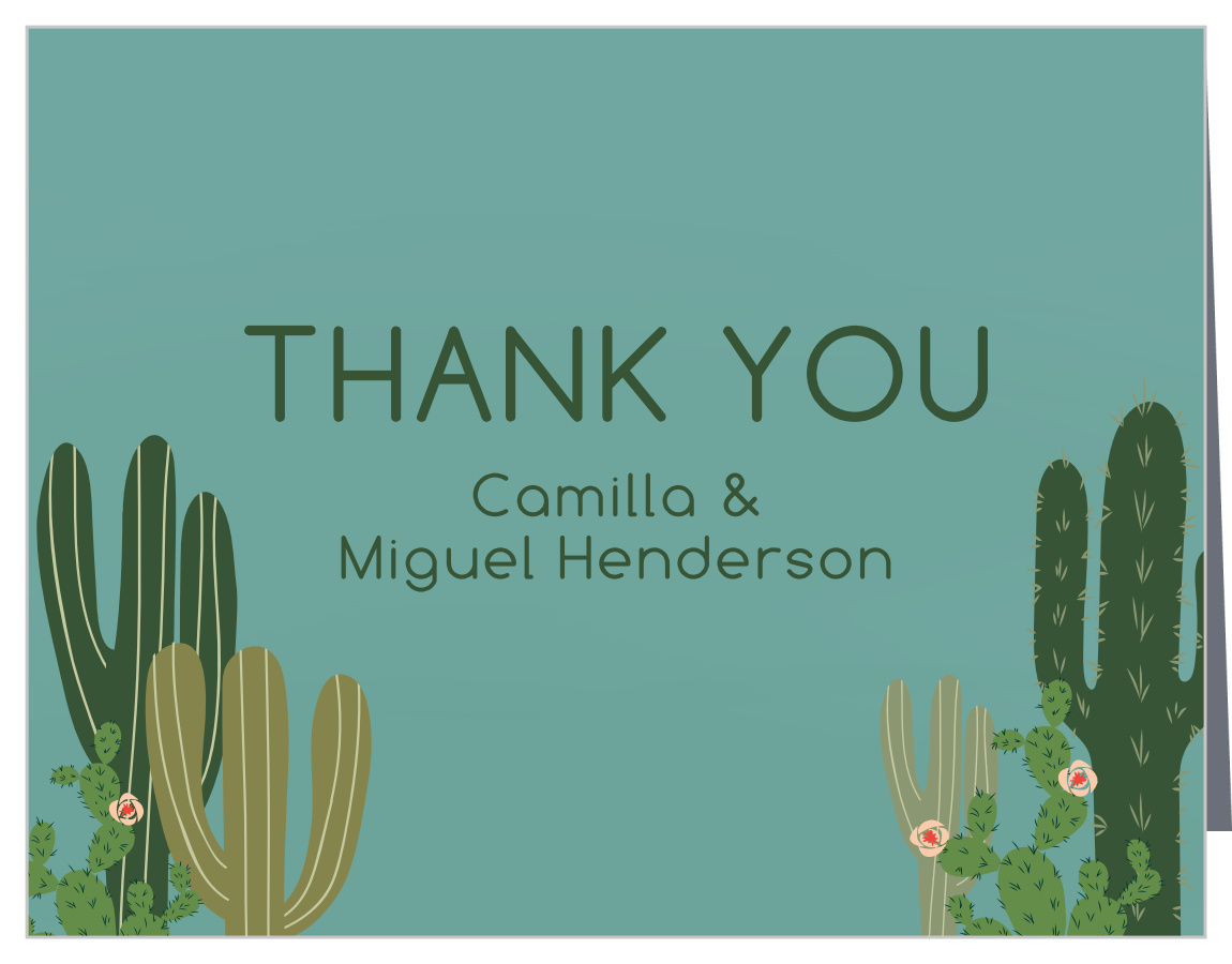 Cactus Clouds Baby Shower Thank You Cards