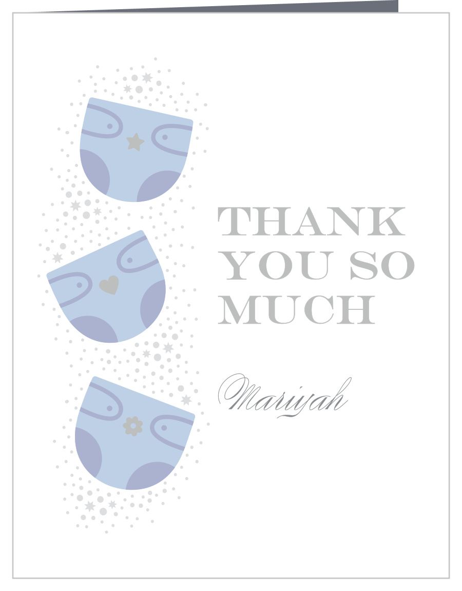 Little Diapers Baby Shower Thank You Cards