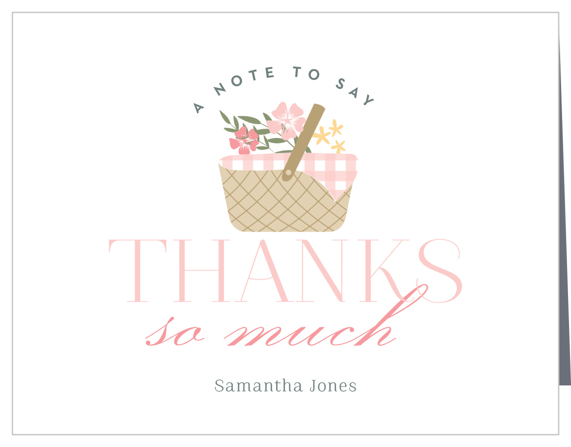 Pretty Picnic Baby Shower Thank You Cards