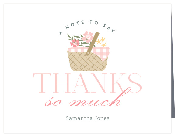 Show your appreciation for the support of your friends and family with our Pretty Picnic Baby Shower Thank You Cards.