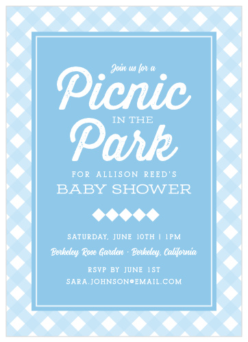 Picnic baby 2024 shower invitations