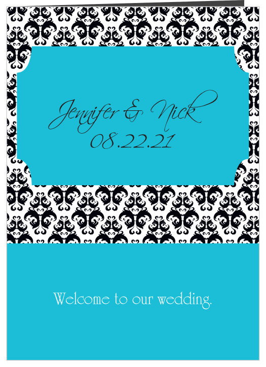 Victorian Charm wedding program is a perfect match to the rest of the Victorian Charm wedding suite.