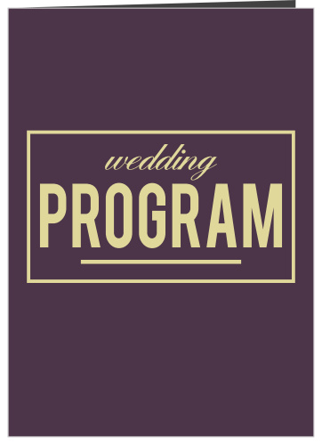 Golden Rings Wedding Programs