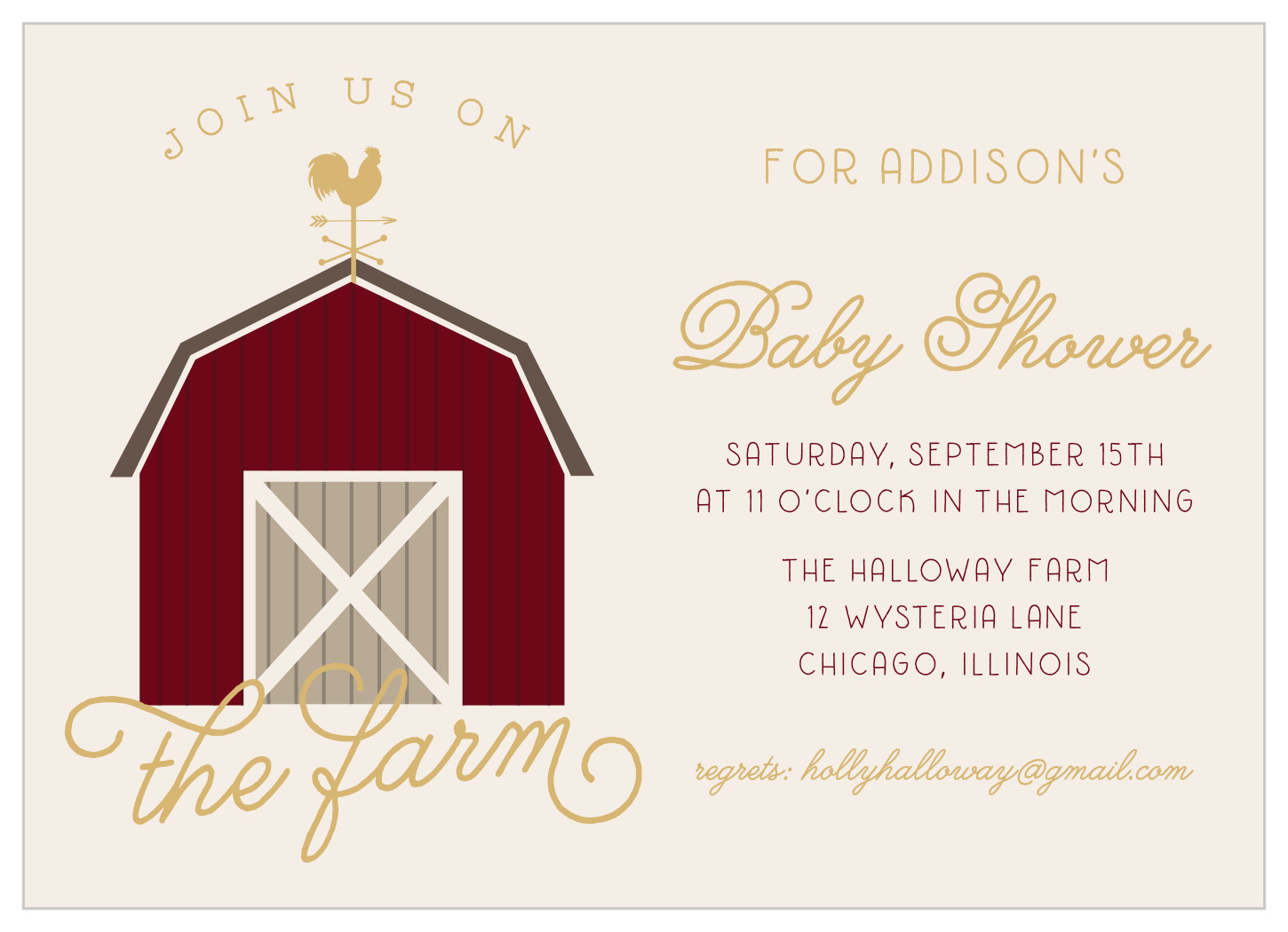 Farm Festivities Baby Shower Invitations