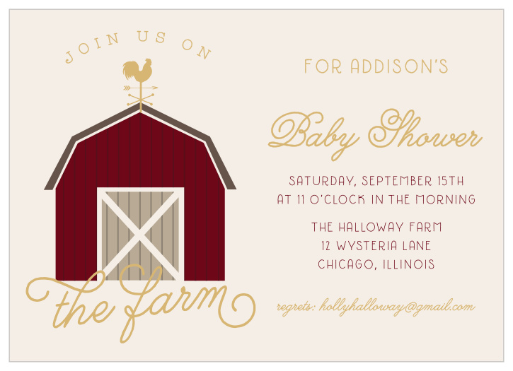 The adorable look of our Farm Festivities Baby Shower Invitations is perfect for gathering your friends and family to celebrate your little one on the way.