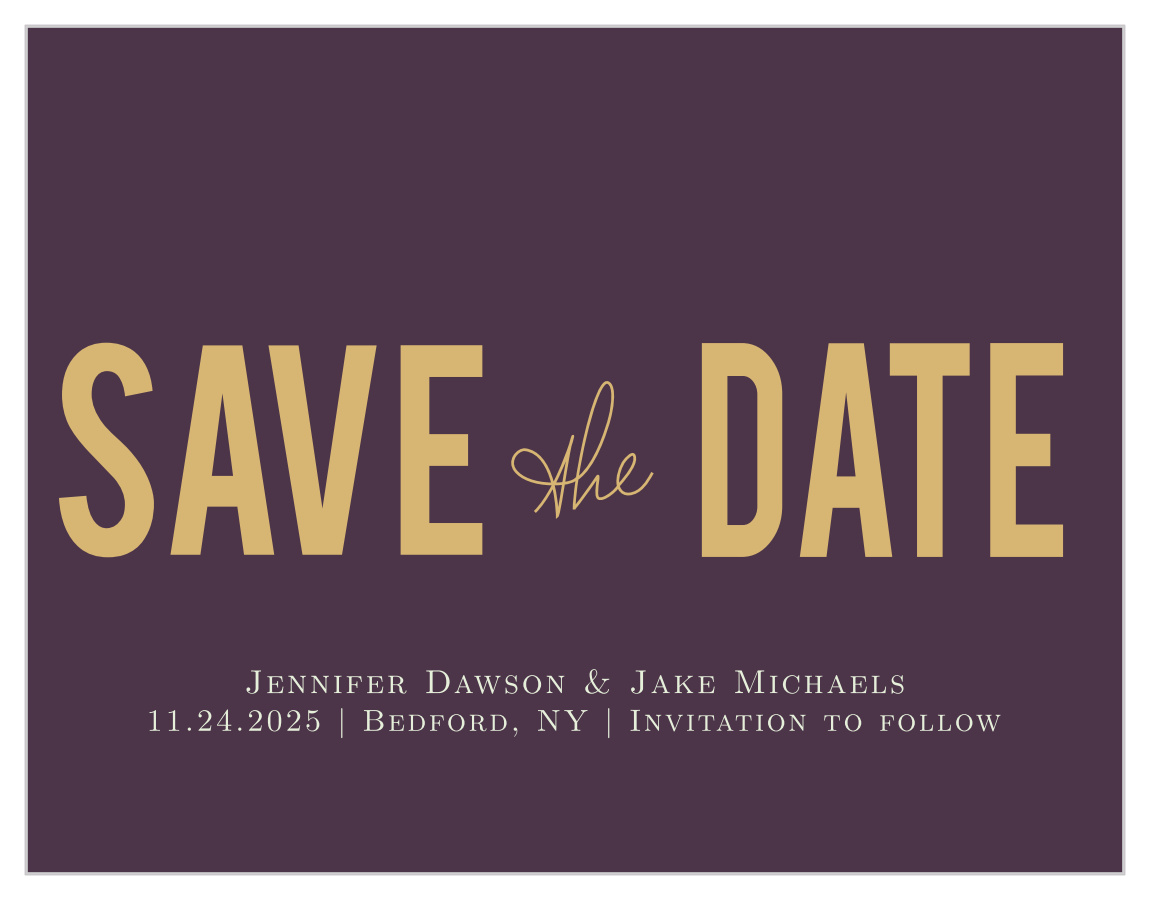 Golden Rings Save the Date Cards