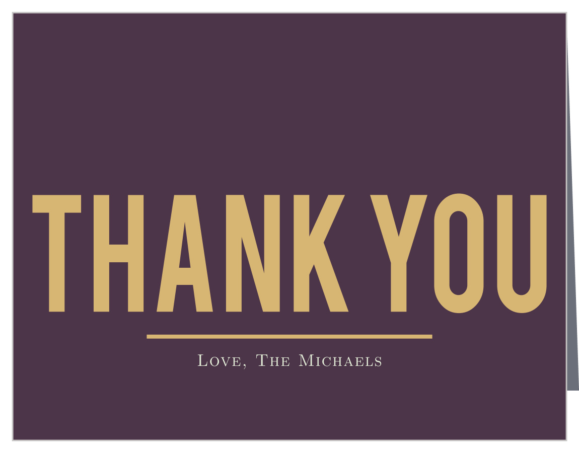 Golden Rings Wedding Thank You Cards